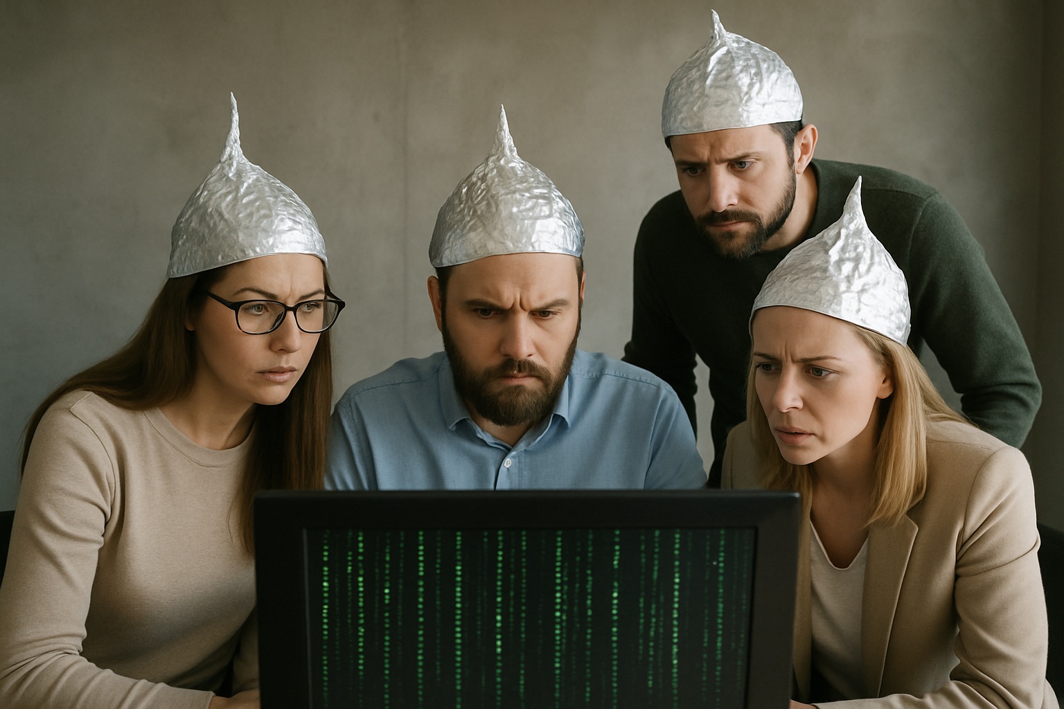Humans in tinfoil hats preview the Matrix